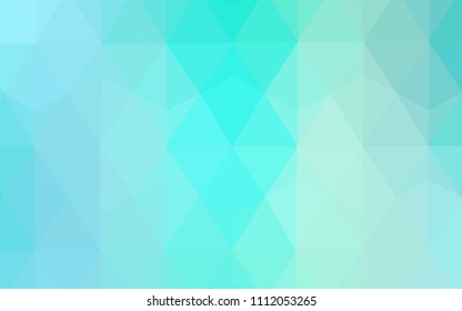Light Blue, Green vector gradient triangles texture. Modern abstract illustration with triangles. Triangular pattern for your design.