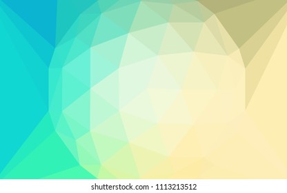 Light Blue, Green vector gradient triangles pattern with a gem in a centre. Triangular geometric sample with gradient.  Completely new template for your banner.