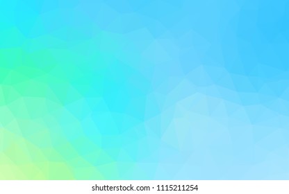 Light Blue, Green vector gradient triangles template. A sample with polygonal shapes. Pattern for a brand book's backdrop.