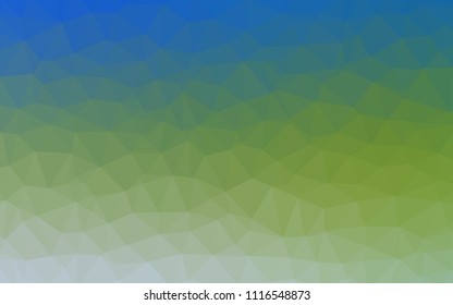 Light Blue, Green vector gradient triangles template. Glitter abstract illustration with an elegant triangles. New template for your brand book.
