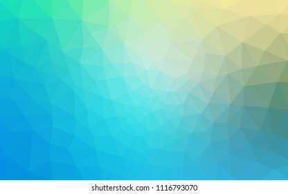 Light Blue, Green vector gradient triangles texture. Modern abstract illustration with triangles. Triangular pattern for your design.