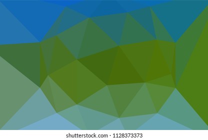 Light Blue, Green vector gradient triangles pattern. A sample with polygonal shapes. Template for cell phone's backgrounds.