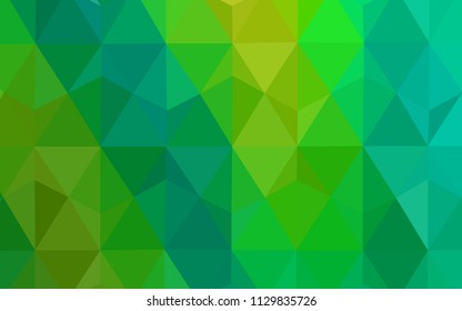 Light Blue, Green vector gradient triangles texture. Polygonal abstract illustration with gradient. New template for your brand book.