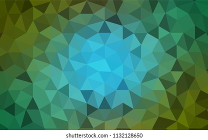 Light Blue, Green vector gradient triangles pattern. Colorful illustration in polygonal style with gradient. Best triangular design for your business.