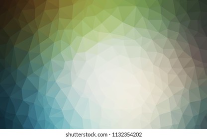 Light Blue, Green vector gradient triangles pattern. Geometric illustration in Origami style with gradient.  Completely new template for your banner.
