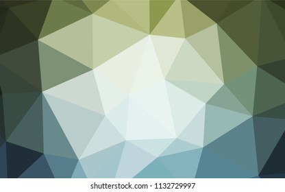 Light Blue, Green vector gradient triangles texture. Shining polygonal illustration, which consist of triangles. Triangular pattern for your design.