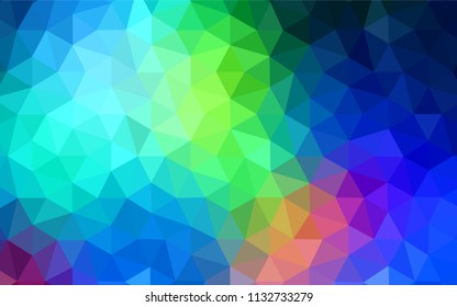 Light Blue, Green vector gradient triangles pattern. Geometric illustration in Origami style with gradient.  Pattern for a brand book's backdrop.
