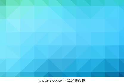 Light Blue, Green vector gradient triangles pattern. Shining polygonal illustration, which consist of triangles. Pattern for a brand book's backdrop.