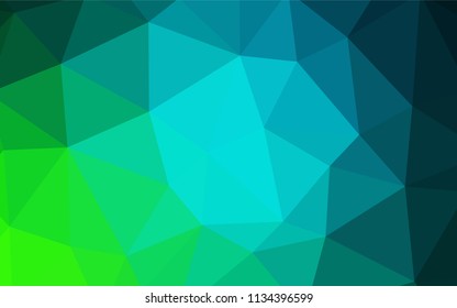 Light Blue, Green vector gradient triangles texture. Modern abstract illustration with triangles. New template for your brand book.