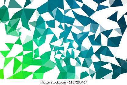 Light Blue, Green vector gradient triangles pattern. Triangular geometric sample with gradient.  Template for cell phone's backgrounds.