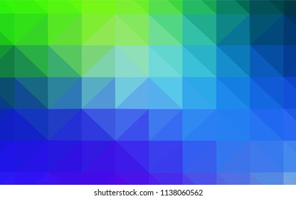Light Blue, Green vector gradient triangles texture. Polygonal abstract illustration with gradient. A completely new design for your leaflet.