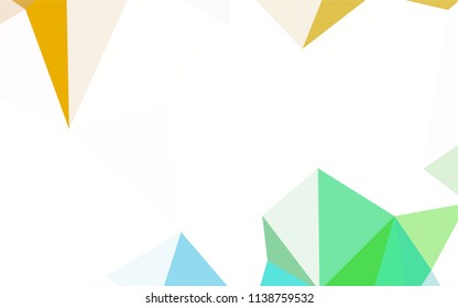 Light Blue, Green vector gradient triangles pattern. Colorful abstract illustration with triangles. A new texture for your web site.