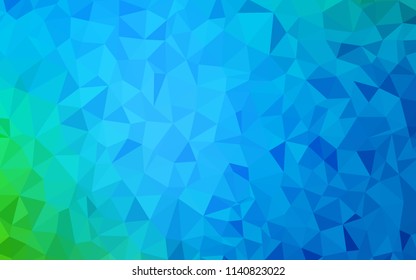 Light Blue, Green vector gradient triangles texture. A sample with polygonal shapes. A new texture for your web site.