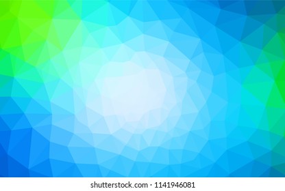 Light Blue, Green vector gradient triangles texture. Polygonal abstract illustration with gradient. Polygonal design for your web site.