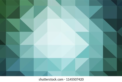Light Blue, Green vector gradient triangles template. Glitter abstract illustration with an elegant triangles. Textured pattern for your backgrounds.