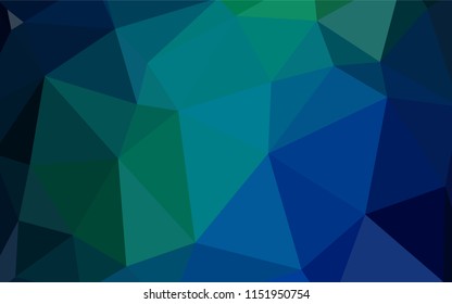 Light Blue, Green vector gradient triangles texture. A sample with polygonal shapes. Polygonal design for your web site.
