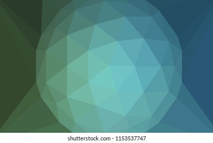 Light Blue, Green vector gradient triangles texture with a gem in a centre. Polygonal illustration, which consists of triangles. New template for your brand book.