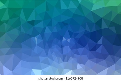 Light Blue, Green vector gradient triangles texture. A sample with polygonal shapes. Completely new template for your banner.