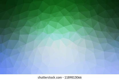 Light Blue, Green vector gradient triangles pattern. A completely new color illustration in a polygonal style. Textured pattern for your backgrounds.