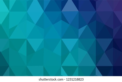 Light Blue, Green vector gradient triangles texture. Colorful illustration in polygonal style with gradient. A completely new design for your leaflet.
