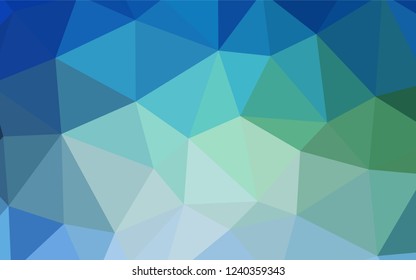 Light Blue, Green vector gradient triangles template. Elegant bright polygonal illustration with gradient. Best triangular design for your business.