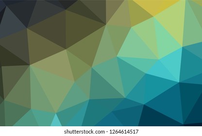 Light Blue, Green vector gradient triangles pattern. Colorful illustration in polygonal style with gradient. Best triangular design for your business.