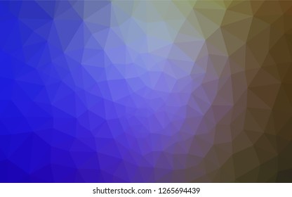 Light Blue, Green vector gradient triangles pattern. Triangular geometric sample with gradient.  Completely new template for your banner.