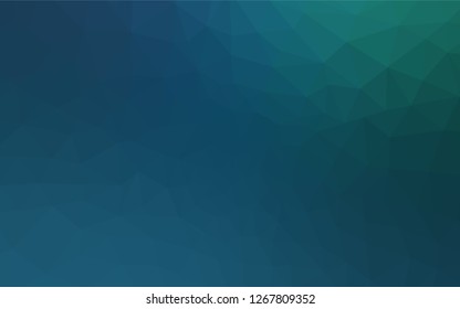 Light Blue, Green vector gradient triangles texture. Triangular geometric sample with gradient.  Brand new design for your business.