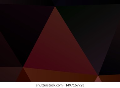 Light Blue, Green vector gradient triangles template. Geometric illustration in Origami style with gradient.  Template for cell phone's backgrounds.