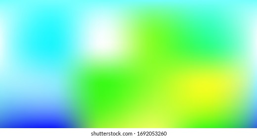 Light Blue, Green vector gradient blur pattern. Shining colorful blur illustration in abstract style. Background for web designers.