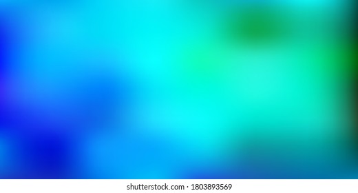 Light blue, green vector gradient blur pattern. Colorful illustration with gradient in halftone style. Background for mobile phones.