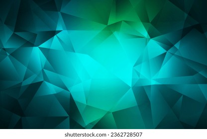Light Blue, Green vector gradient triangles texture. A completely new color illustration in a polygonal style. Template for cell phone's backgrounds.