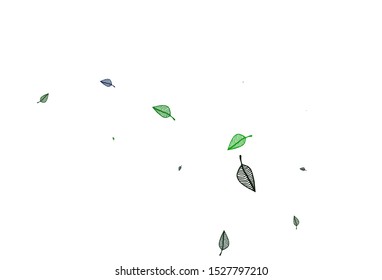Light Blue, Green vector hand painted texture. Smart decorative design in natural style with leaves. The best blurred design for your business.