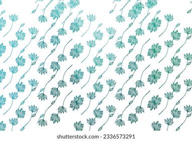 Plantilla pintada a mano de vectores verde, azul claro. Nueva ilustración colorida en estilo moderno con hojas. Patrón para el libro de marcas.
