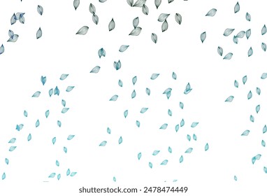Light Blue, Green vector hand painted template. Modern geometrical abstract illustration with leaves. Brand new design for your business.