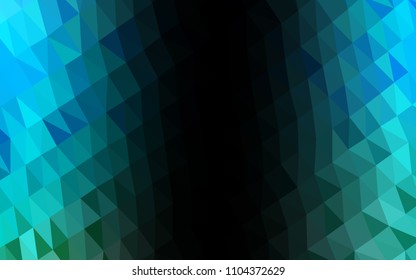 Light Blue, Green vector hexagon mosaic texture. Brand new colored illustration in blurry style with gradient. A completely new design for your business.