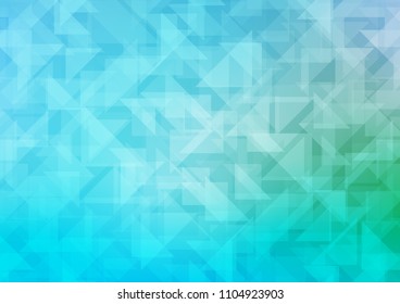Light Blue, Green vector hexagon mosaic cover. Glitter abstract illustration with an elegant design. Brand new style for your business design.