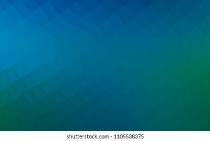 Light Blue, Green vector hexagon mosaic cover. Modern geometrical abstract illustration with gradient. The polygonal design can be used for your web site.