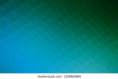 Light Blue, Green vector hexagon mosaic texture. Colorful illustration in abstract style with gradient. The completely new template can be used for your brand book.