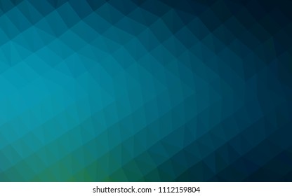 Light Blue, Green vector hexagon mosaic texture. An elegant bright illustration with gradient. The polygonal design can be used for your web site.