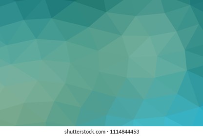 Light Blue, Green vector hexagon mosaic triangle mosaic. Colorful illustration in abstract style with gradient. The elegant pattern can be used as part of a brand book.
