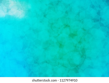 Light Blue, Green vector hexagon mosaic pattern. A vague abstract illustration with gradient. The completely new template can be used for your brand book.