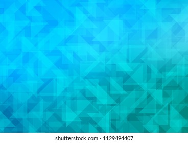 Light Blue, Green vector hexagon mosaic cover. Shining colored illustration in a Brand new style. Brand new style for your business design.