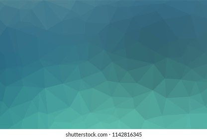 Light Blue, Green vector hexagon mosaic template. A completely new color illustration in a vague style. A new texture for your design.