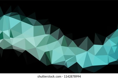Light Blue, Green vector hexagon mosaic texture. Glitter abstract illustration with an elegant design. The template can be used as a background for cell phones.
