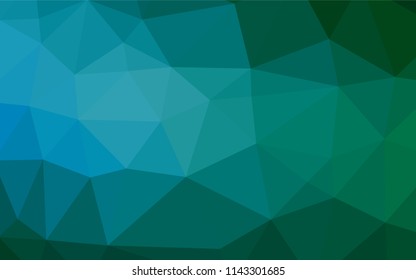 Light Blue, Green vector hexagon mosaic cover. A completely new color illustration in a vague style. The template can be used as a background for cell phones.
