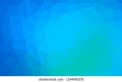 Light Blue, Green vector hexagon mosaic texture. Modern geometrical abstract illustration with gradient. A new texture for your design.