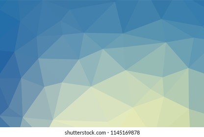 Light Blue, Green vector hexagon mosaic cover. Colorful illustration in abstract style with gradient. The completely new template can be used for your brand book.