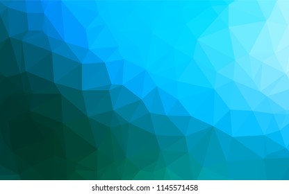 Light Blue, Green vector hexagon mosaic texture. Colorful abstract illustration with gradient. Triangular pattern for your business design.