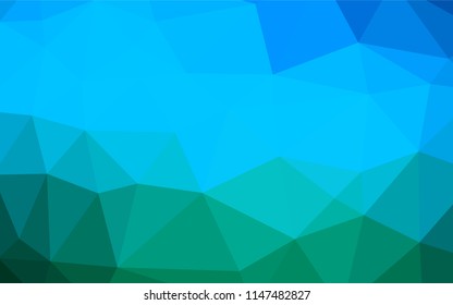Light Blue, Green vector hexagon mosaic template. An elegant bright illustration with gradient. A completely new template for your business design.